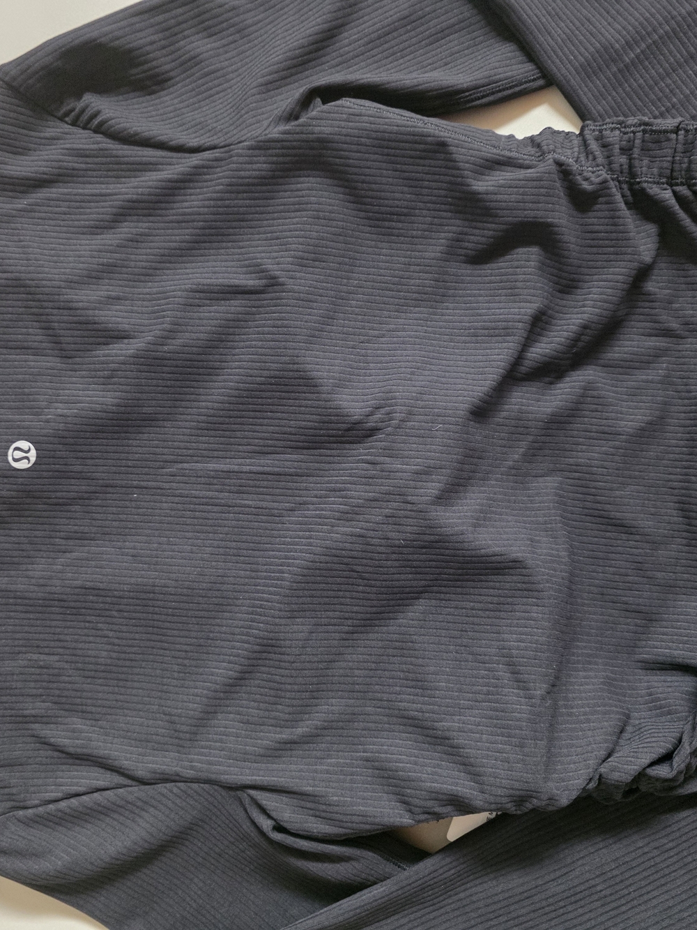 Lululemon All It Takes Ribbed Nulu V-Neck Long Sleeve Top Built In Bra - Black 4 - Picture 8 of 10